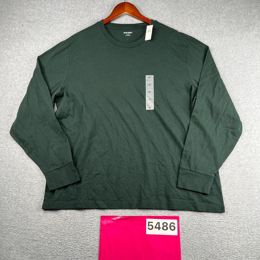 Old Navy Long Sleeve T Shirt Green Casual Classic Mens NEW NWT XL